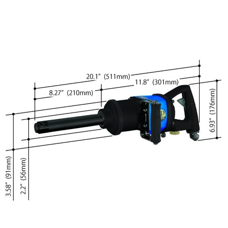 Sp Air 1" Impact Wrench, SP-1194DX-6 SP-1194DX-6